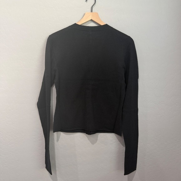 Skims Featherweight Cashmere‎ Cardigan V Neck Onyx Black Size Large NWT - Picture 6 of 9